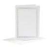 Cartes d'entreprise Creativ pour broder blanc, ensemble de 6