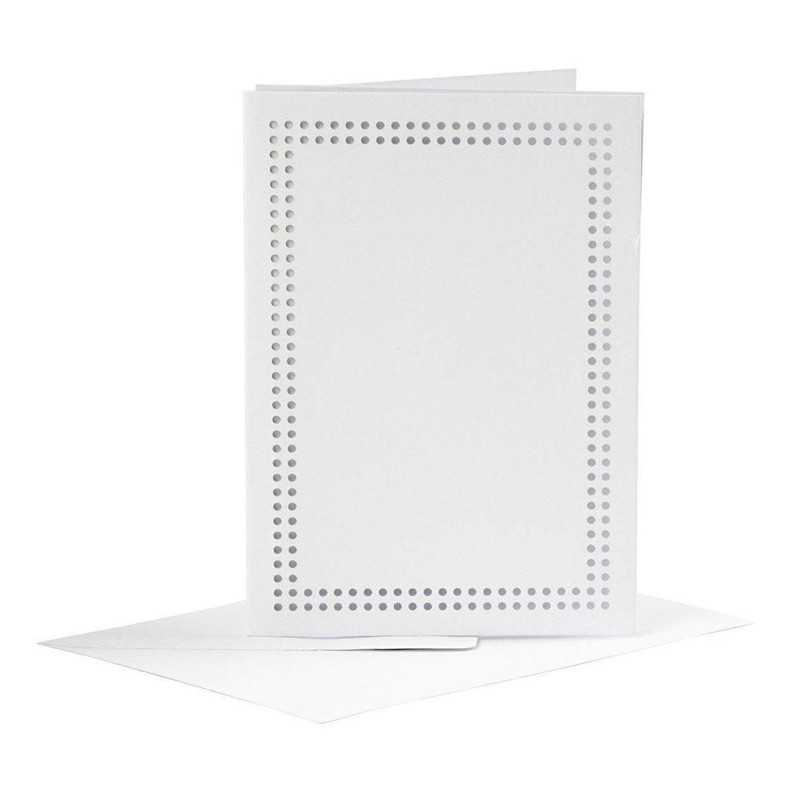 Cartes d'entreprise Creativ pour broder blanc, ensemble de 6