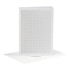 Cartes d'entreprise Creativ pour broder blanc, ensemble de 6