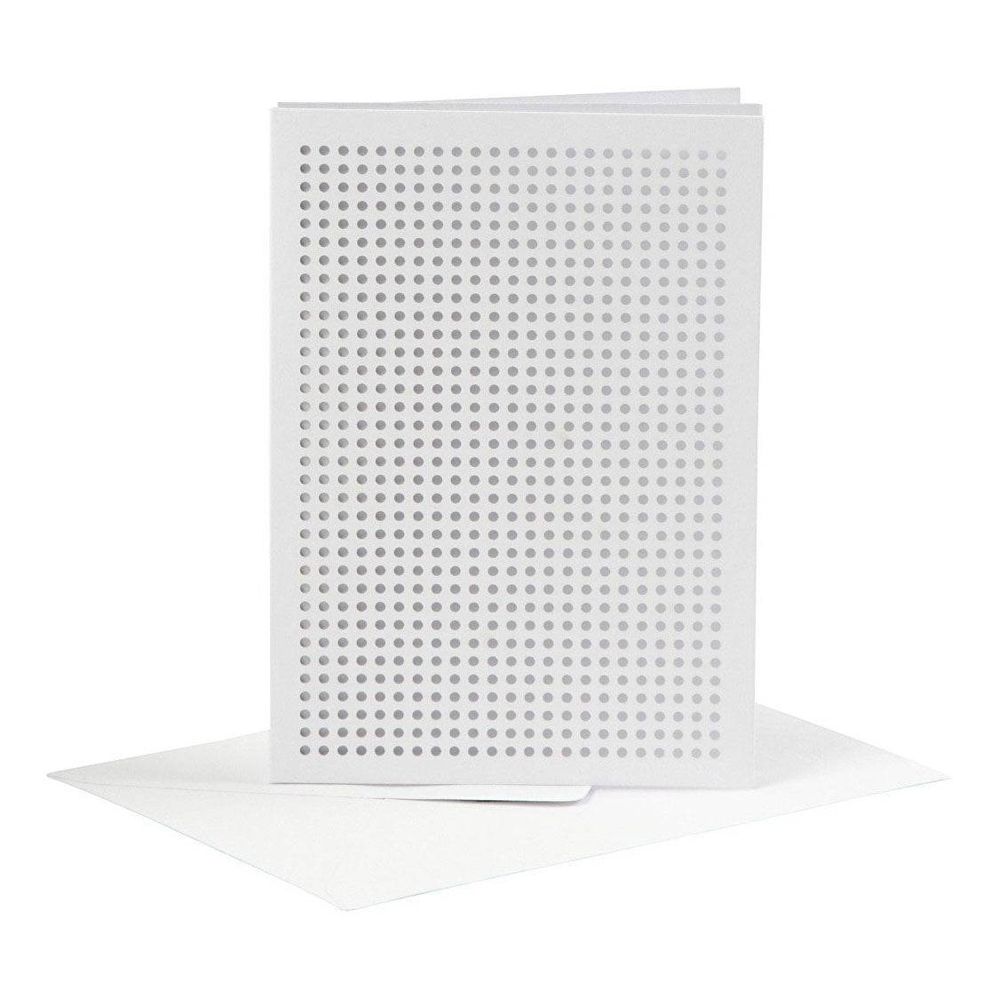 Cartes d'entreprise Creativ pour broder blanc, ensemble de 6