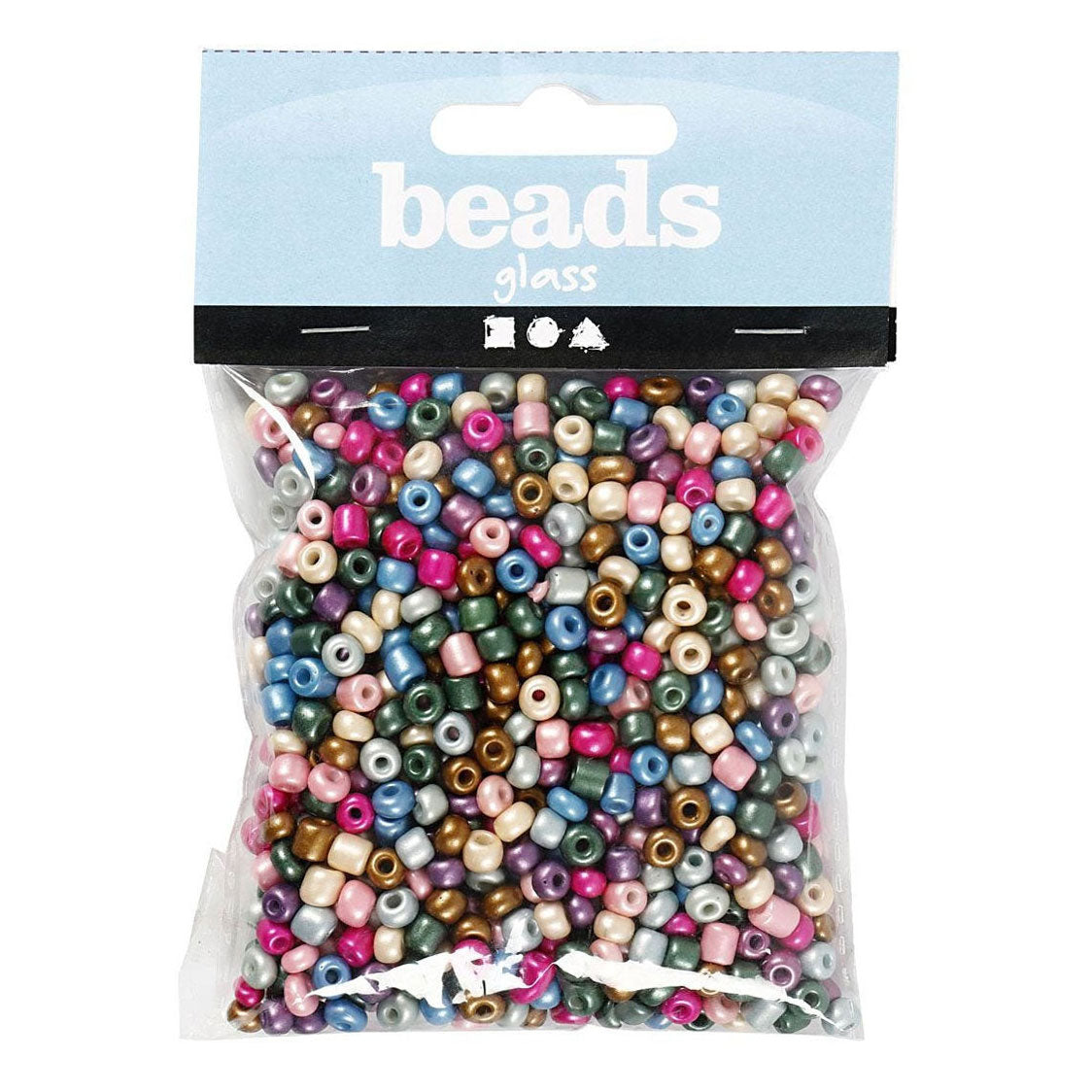 Creativ Company Rocailles Couleurs métalliques, 130 grammes