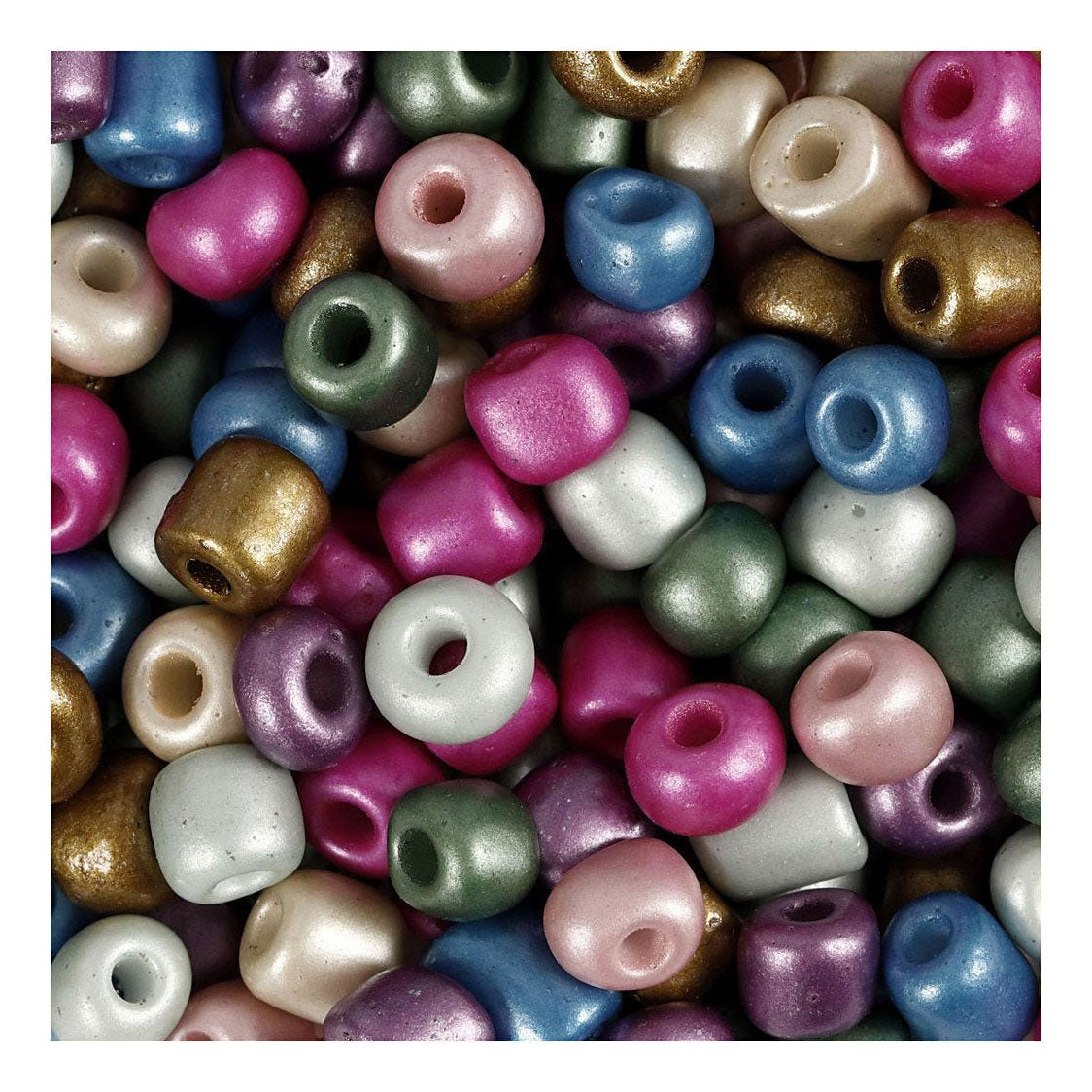 Creativ Company Rocailles Couleurs métalliques, 130 grammes