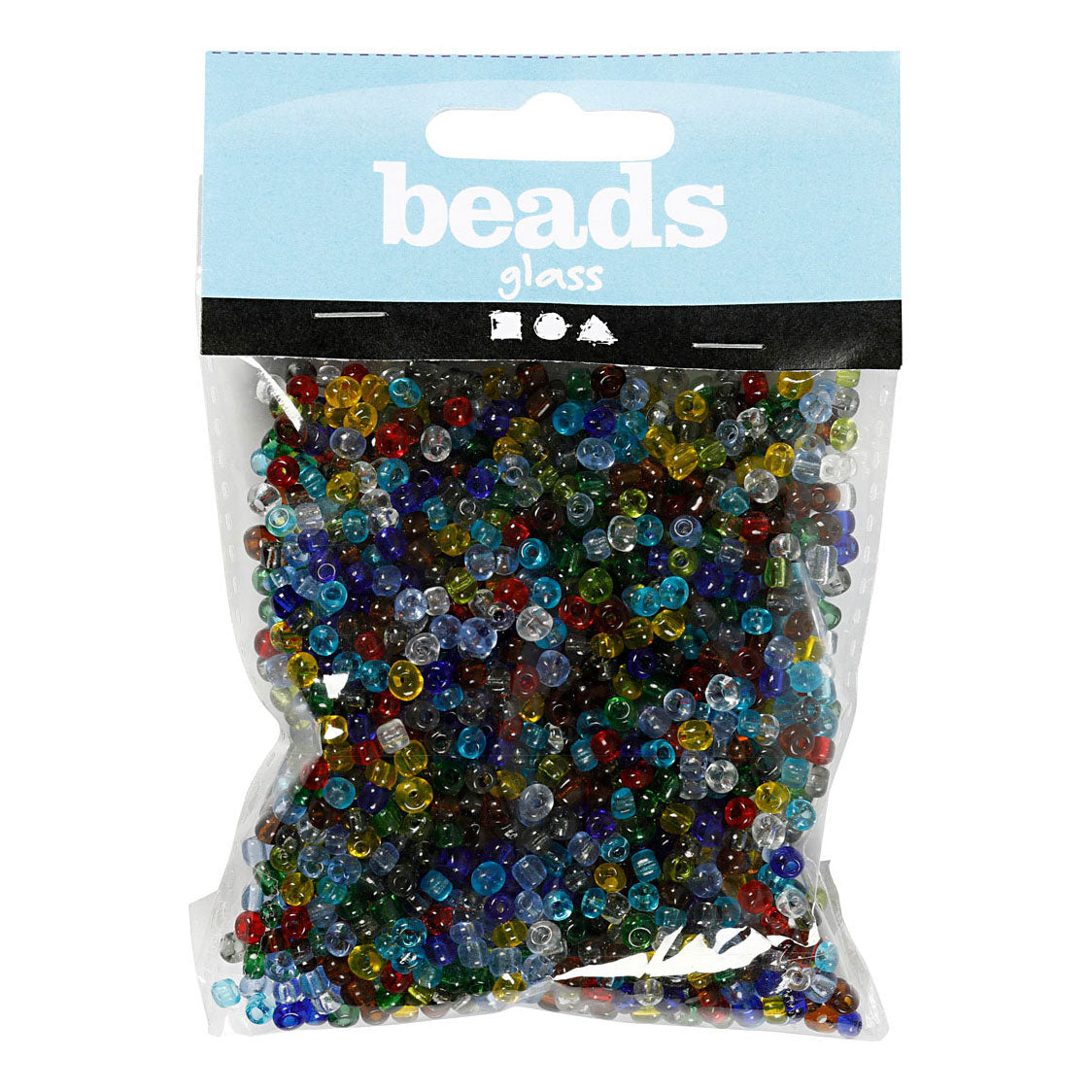 Creativ Company Rocailles Verre transparent, 130 grammes