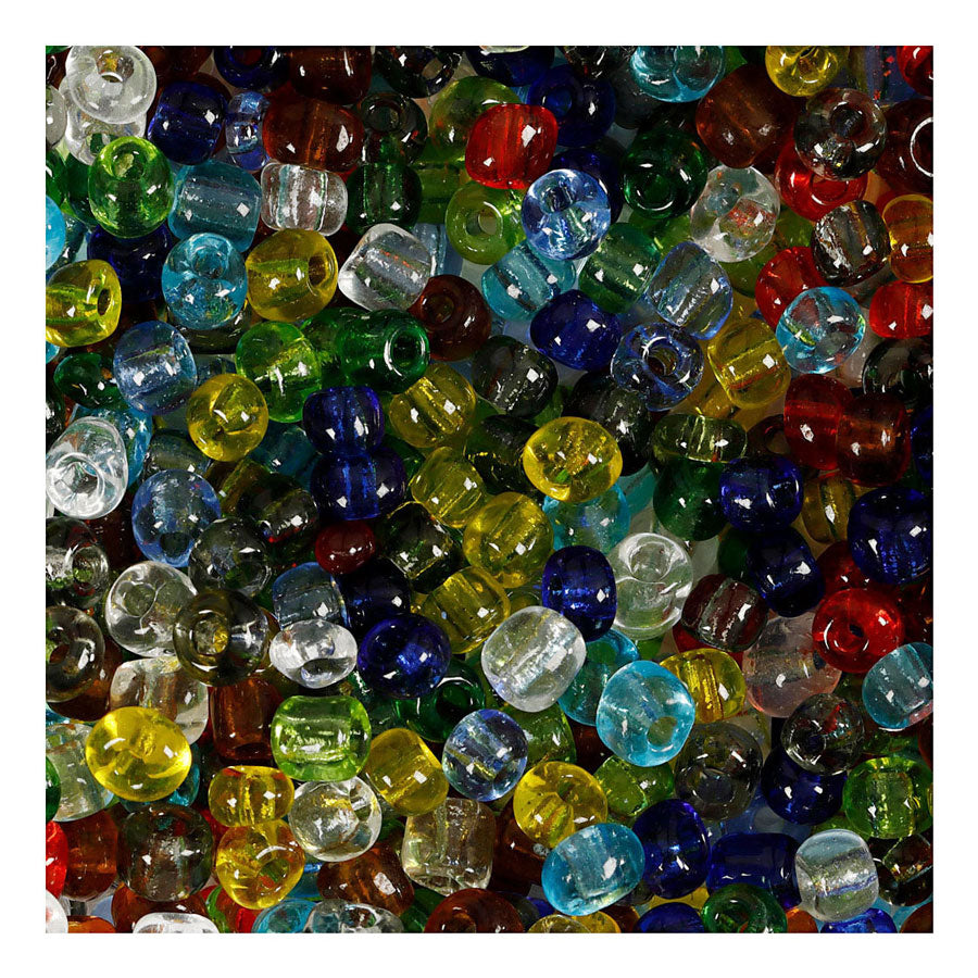 Creativ Company Rocailles Verre transparent, 130 grammes
