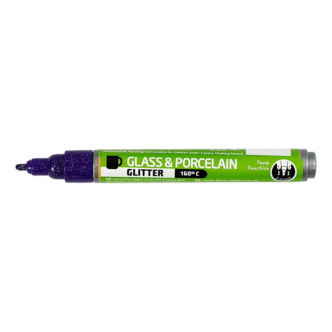 Creativ Company Glasen Porcelain Start Glitter semi-couverture Violet