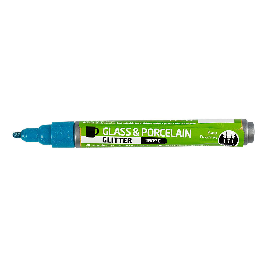 Creativ Company Glasen Porcelain Start Turquoise semi-couverture des paillettes