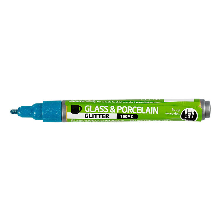 Creativ Company Glasen Porcelain Start Turquoise semi-couverture des paillettes