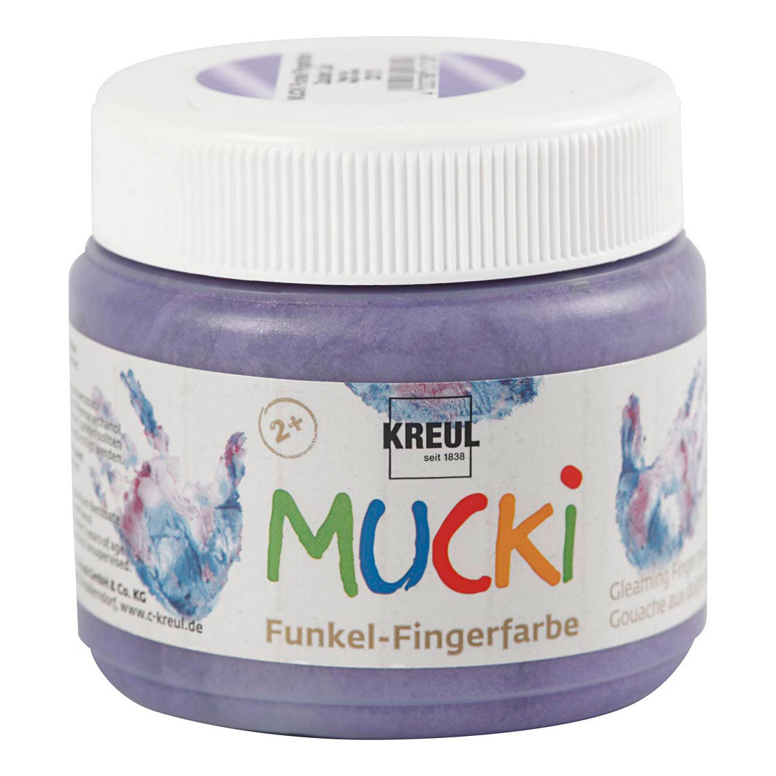 Creativ Company Mucki Paint Finger Purple Metallic, 150 ml