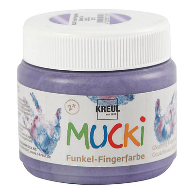 Creativ Company Mucki Paint Finger Purple Metallic, 150 ml