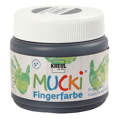 Creativ Company Mucki Finger Paint noir, 150 ml