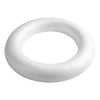 Creativ Company Styropor Ring White avec dos plat, 35 cm