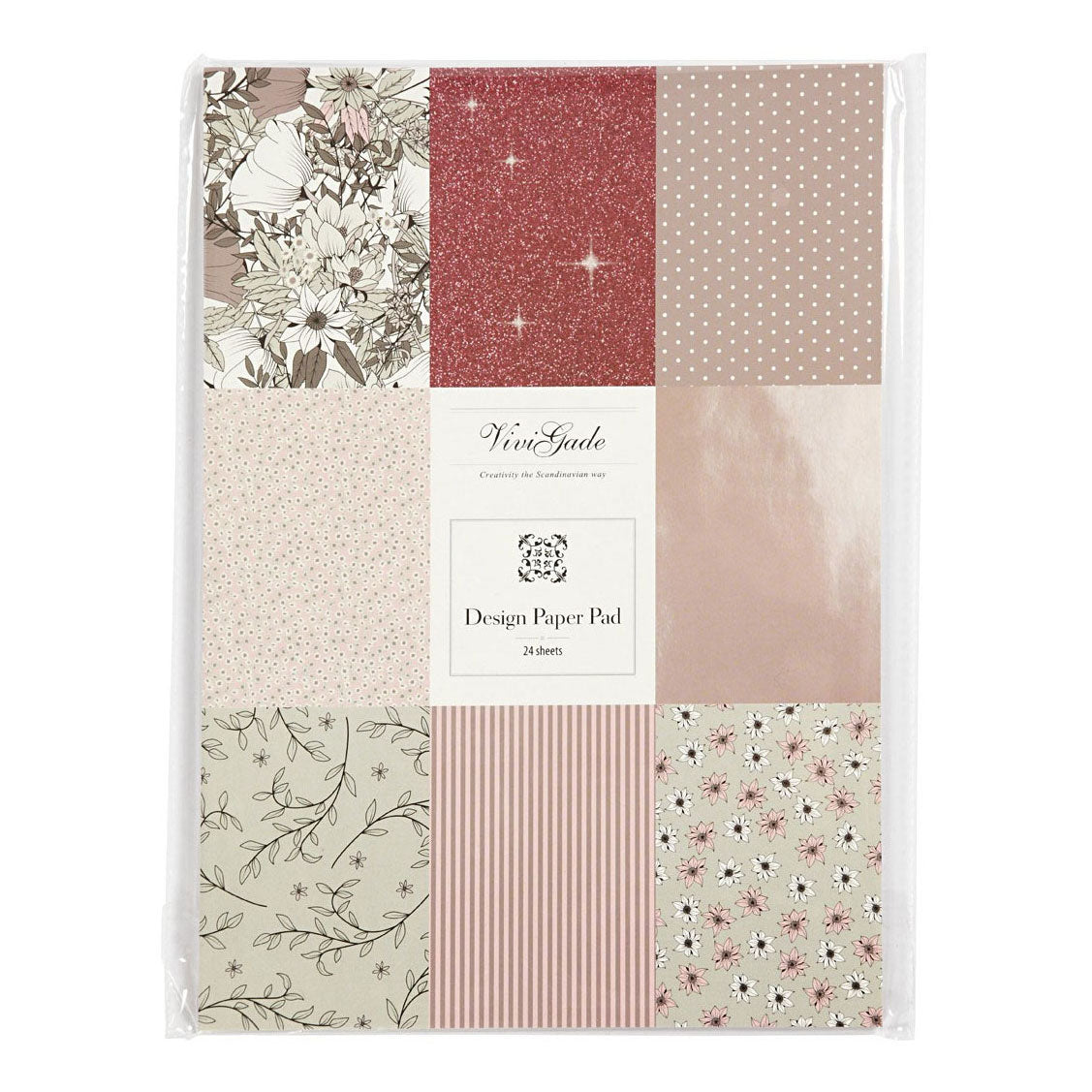 Creativ Company Design Paper Block 6 Designs, 24 feuilles