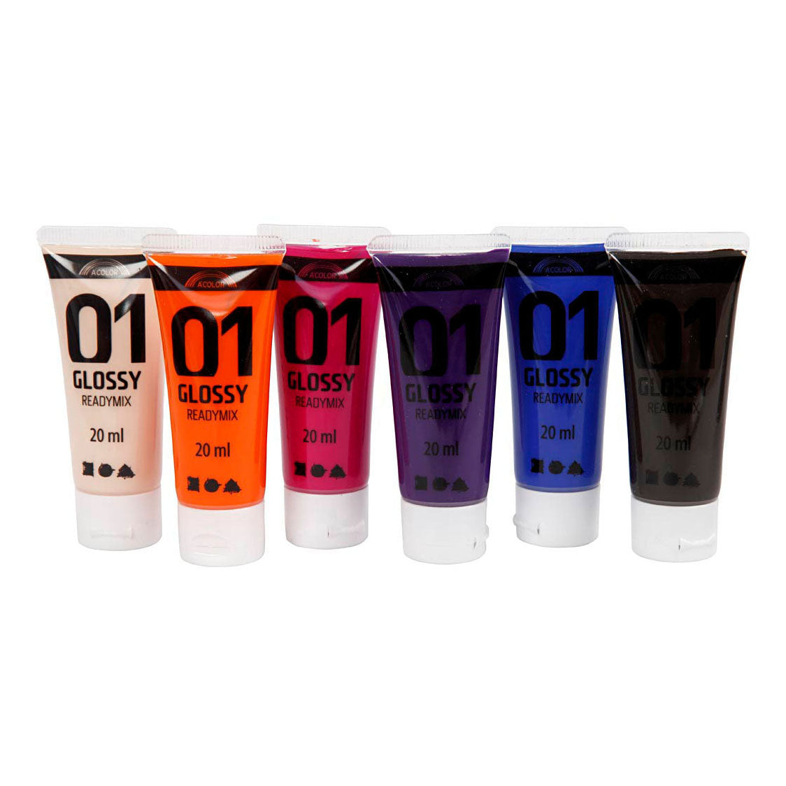 Creativ Company Paint acrylique pour enfants couleurs supplémentaires brillantes, 6x20 ml