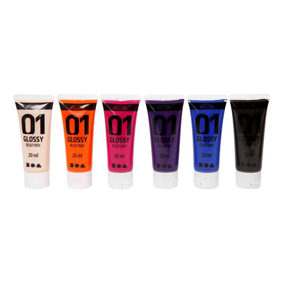 Creativ Company Paint acrylique pour enfants couleurs supplémentaires brillantes, 6x20 ml