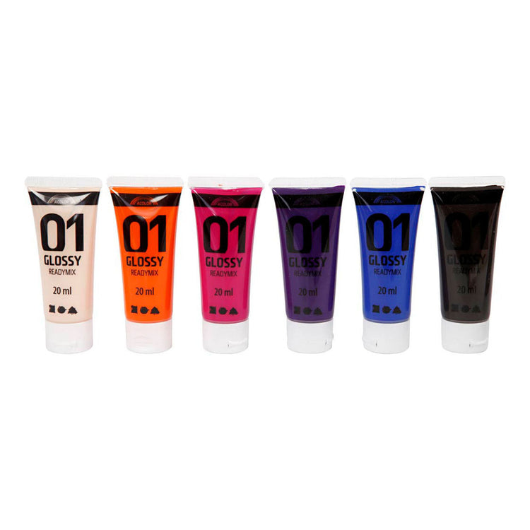 Creativ Company Paint acrylique pour enfants couleurs supplémentaires brillantes, 6x20 ml