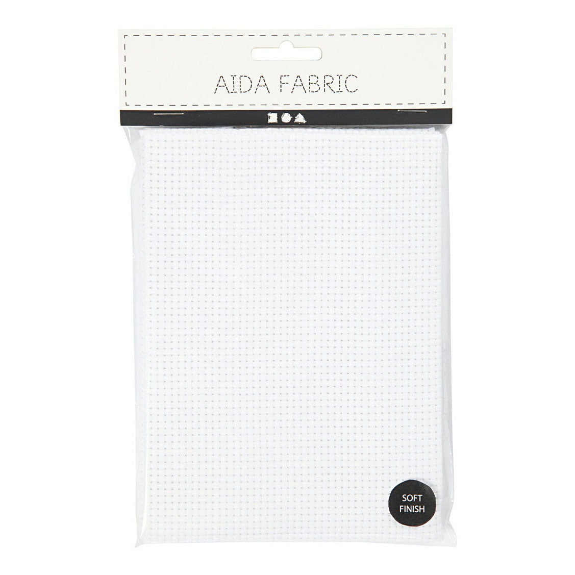 Creativ Company Aida White 35 carrés pour 10 cm, 50x50cm