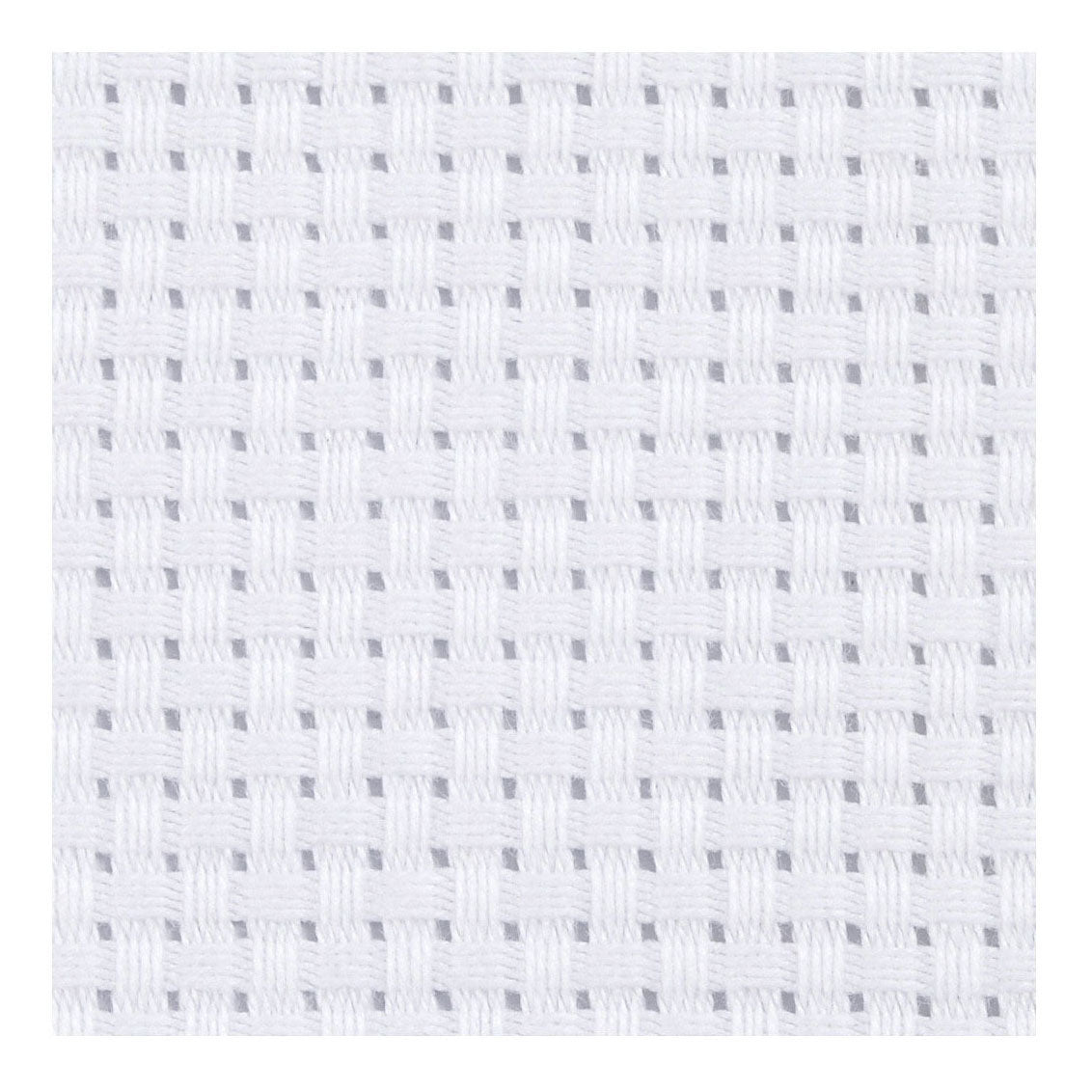 Creativ Company Aida White 35 carrés pour 10 cm, 50x50cm