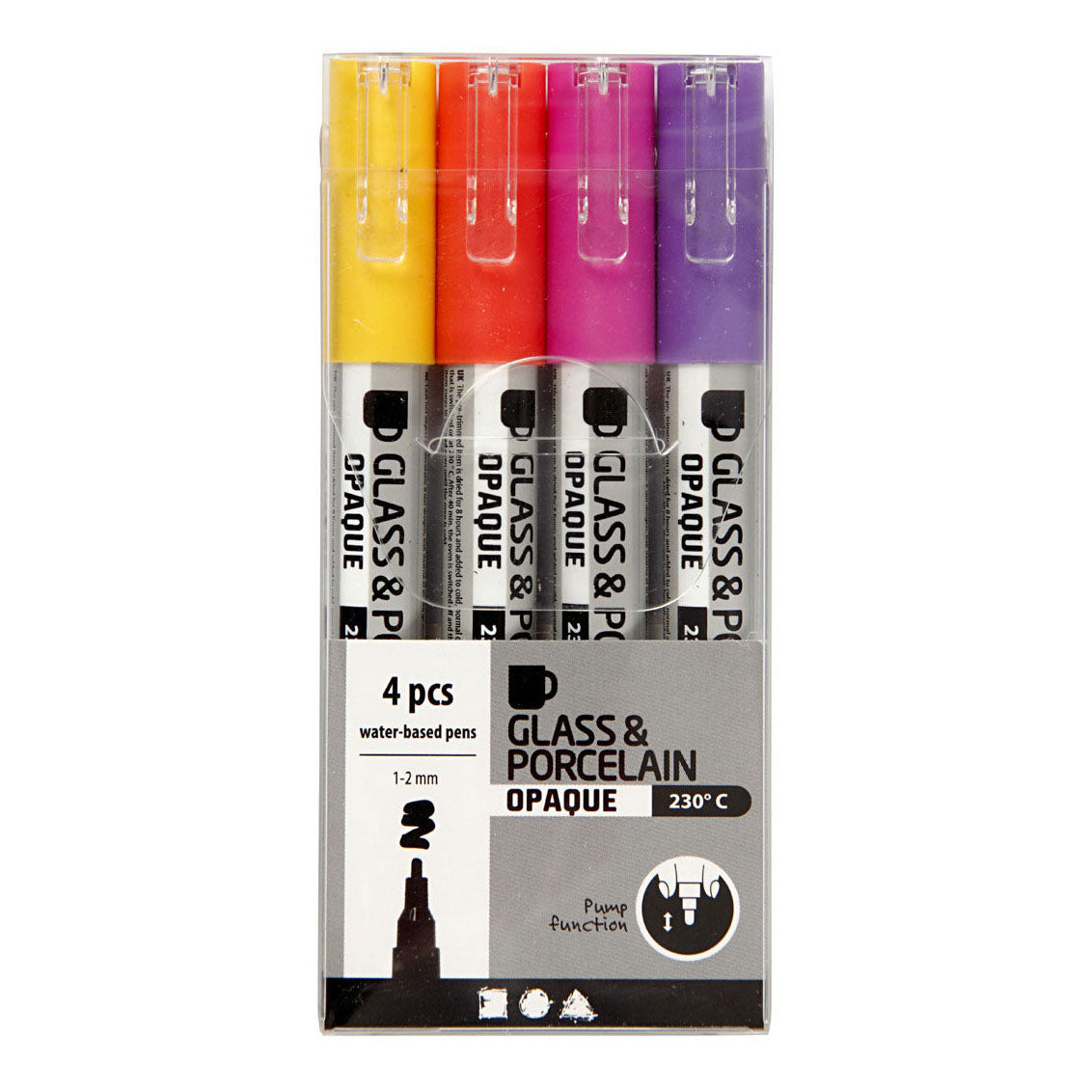 Creativ Company Glass en porcelaine Instaurants comparant le jaune rouge violet orange, 4e.