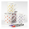 Creativ Company Glass en porcelaine Instaurants comparant le jaune rouge violet orange, 4e.