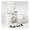 Creativ Company Glass Porcelain Pierres comparant Brown Gold Silver White, 4st.