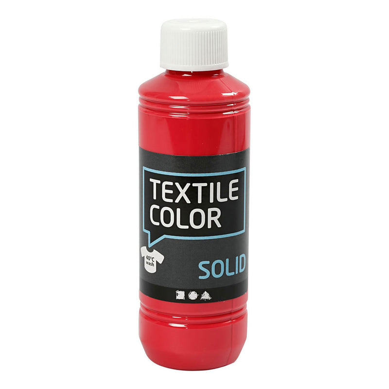 Peinture textile opaque Creativ company textile color - rouge, 250ml