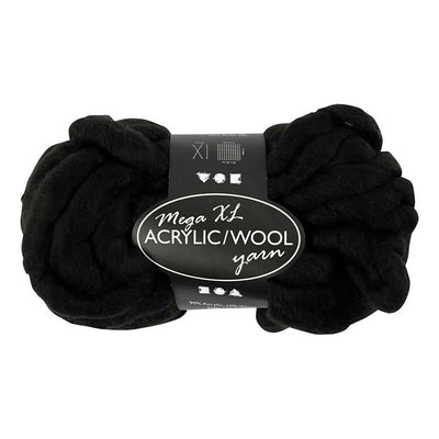 Creativ Company XL Yarn de l'acrylique noir, 15m
