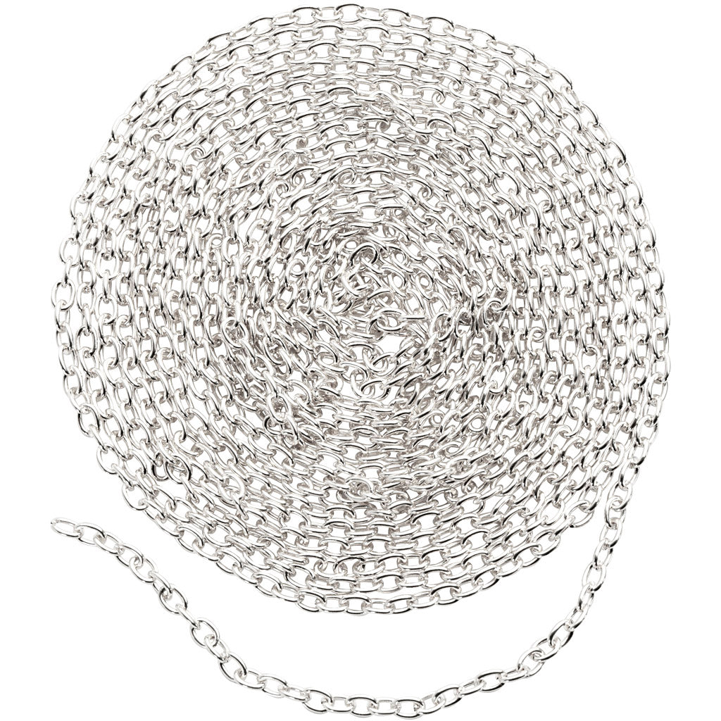 Creativ company jasseron, l: 2 mm, argenté, 2 m 1 pièce