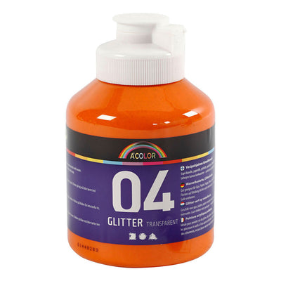 Creativ Company acrylique peinture paillette pour enfants orange, 500 ml