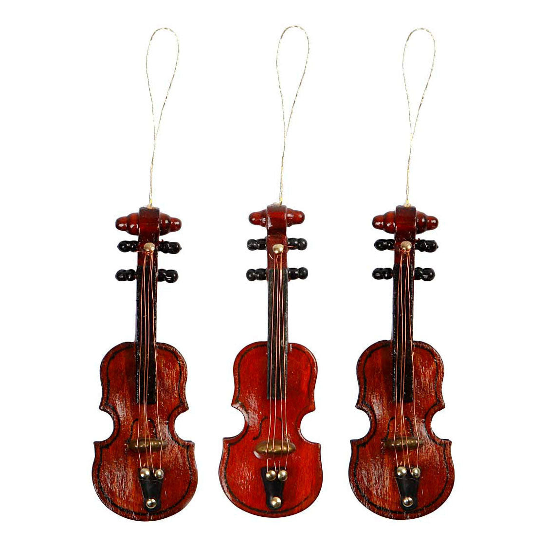 Creativ Company Pendant Wooden Violin Small, 12st.