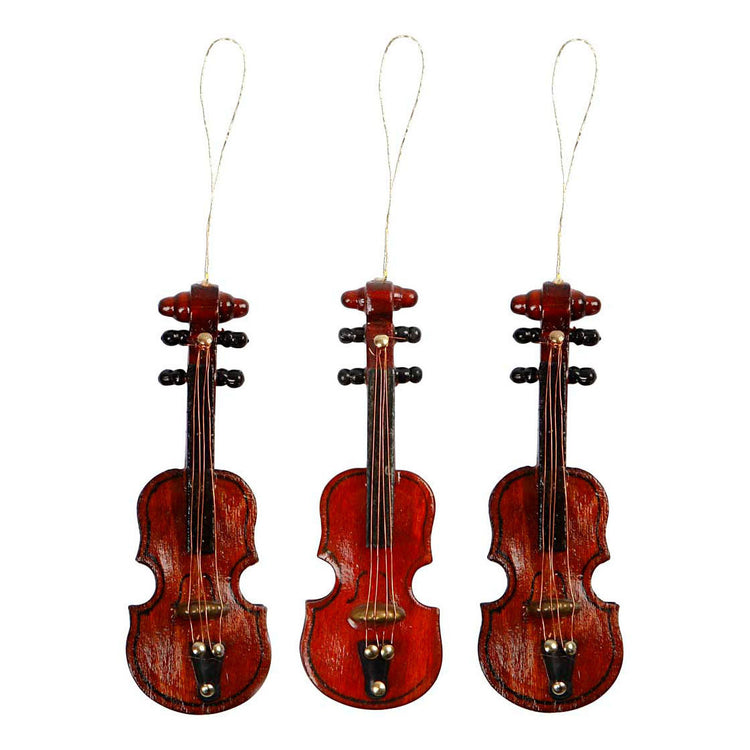 Creativ Company Pendant Wooden Violin Small, 12st.