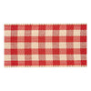 Creativ Company Checkered Ribbon Antique Red White, 25m