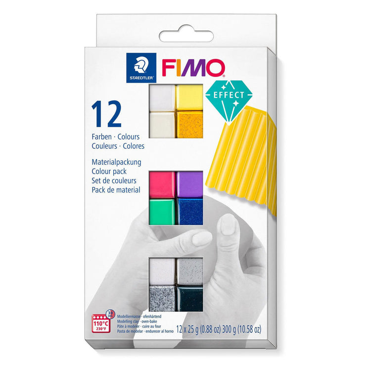 Creativ Company Effet Mountting Clay Colors, 12x25gram