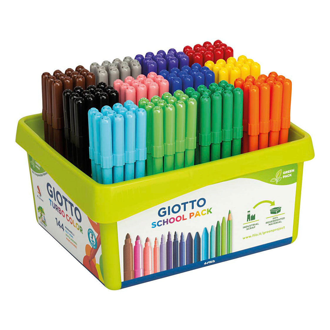 Creativ company marqueurs giotto différentes couleurs pack scolaire, 144 pcs.