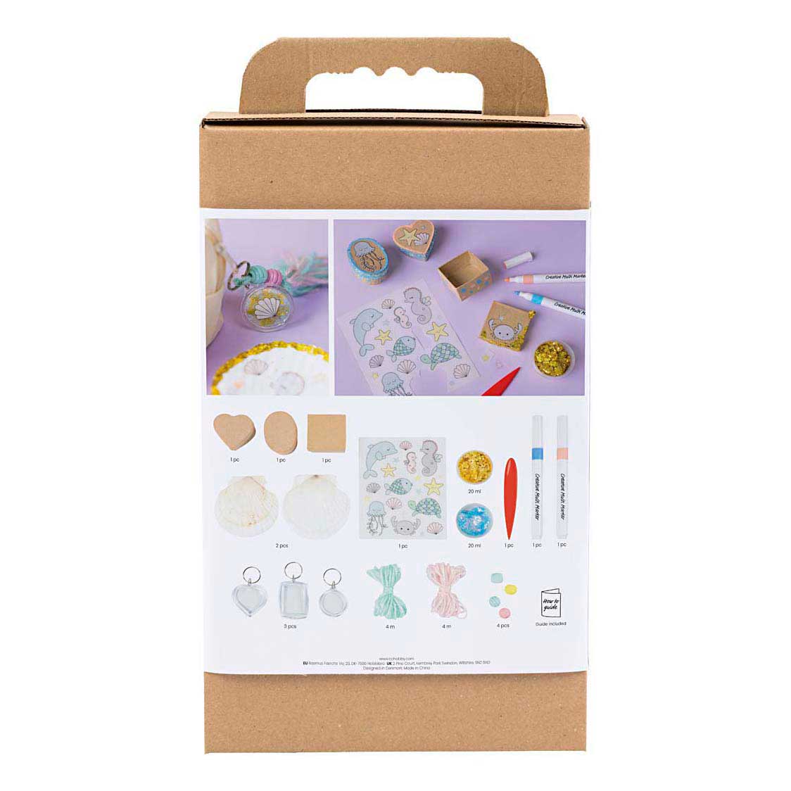 Creativ company mini hobby set - coquillages et porte-clés
