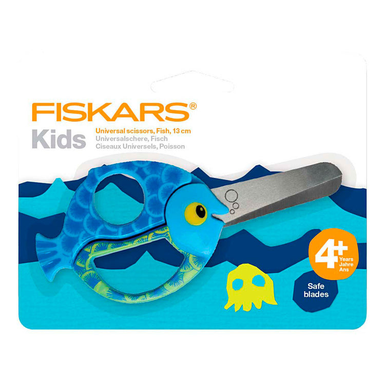 Ciseaux pour enfants Fiskars avec motif animal, poisson, L: 13 cm, 1 morceau