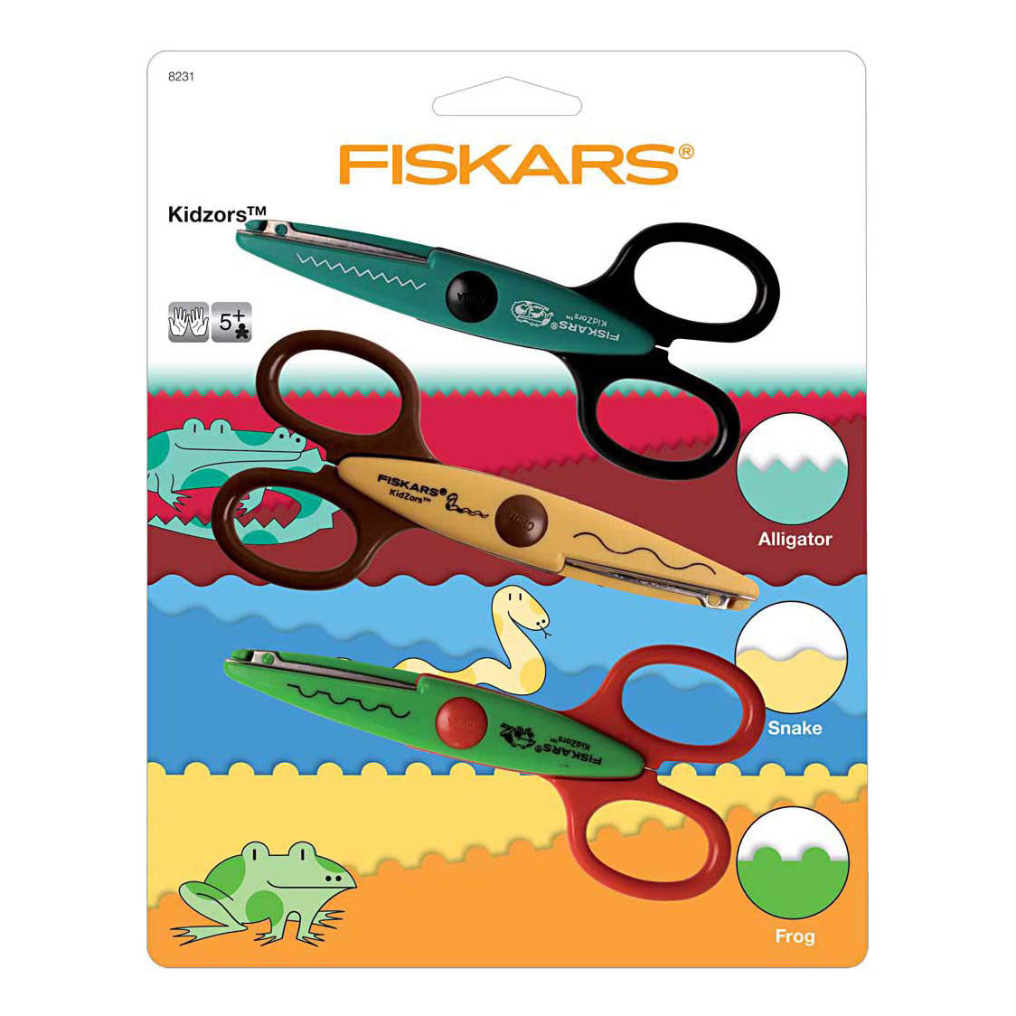 Fiskars Kidzors Cartels Ciseaux, 3 pièces 1 boîte