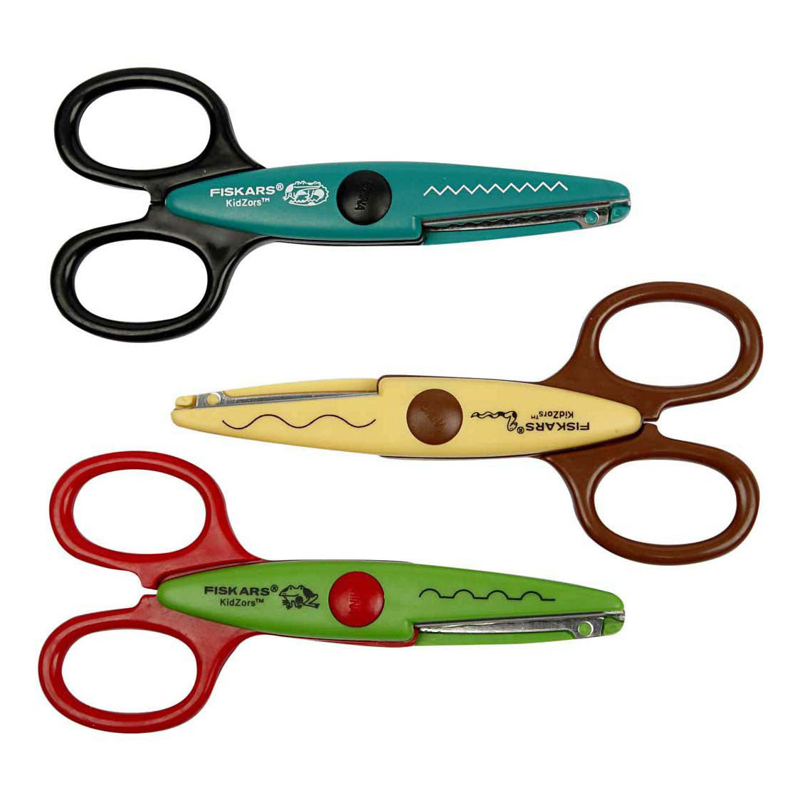 Fiskars Kidzors Cartels Ciseaux, 3 pièces 1 boîte
