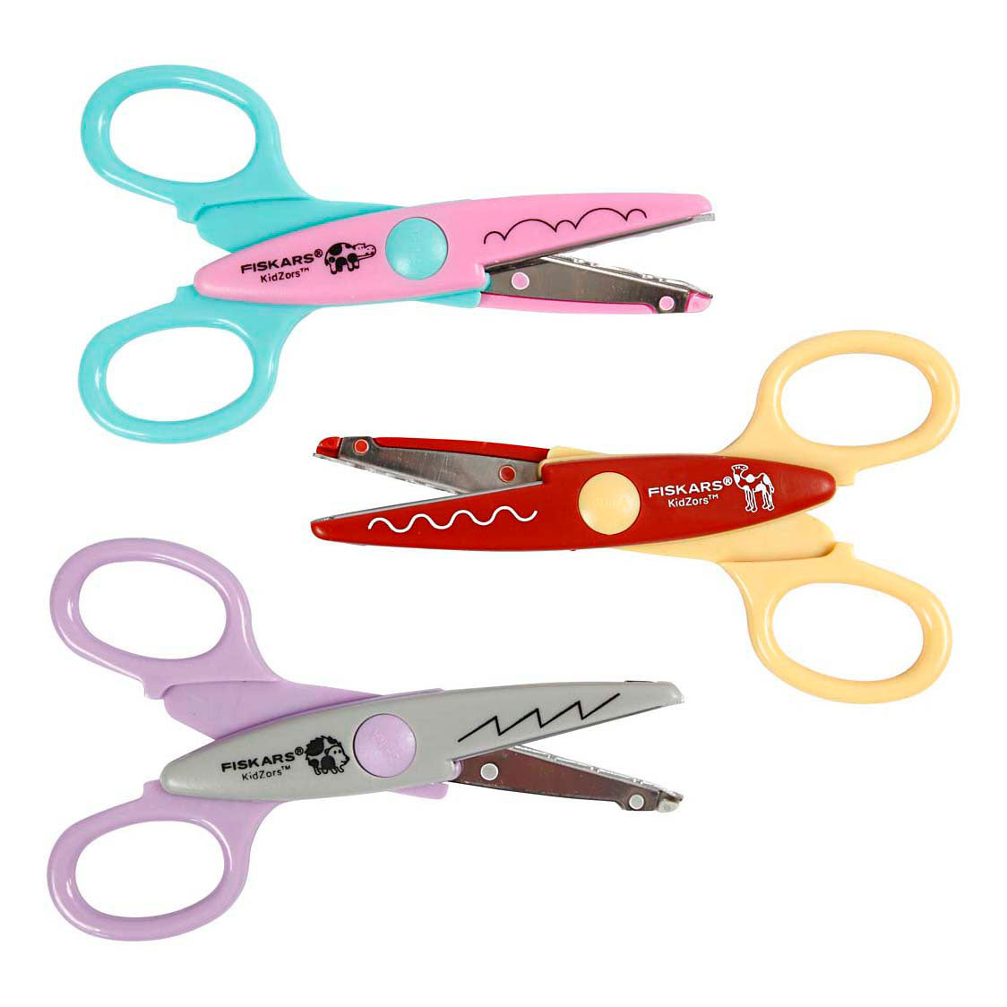 Fiskars Kidzors Cartels, Hippo, Camel Hedgehog, 3 Piece 1 Box