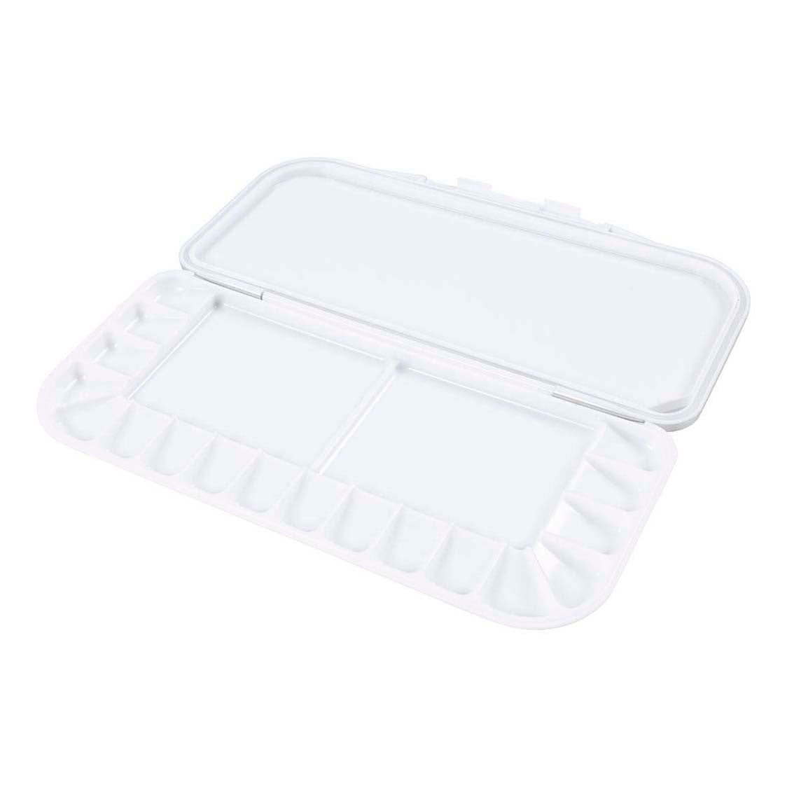 Creativ company palette de peinture avec couvercle, dimensions 27x12,7x2,3 cm, argent, blanc, 1 pièce