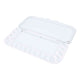 Creativ company palette de peinture avec couvercle, dimensions 27x12,7x2,3 cm, argent, blanc, 1 pièce