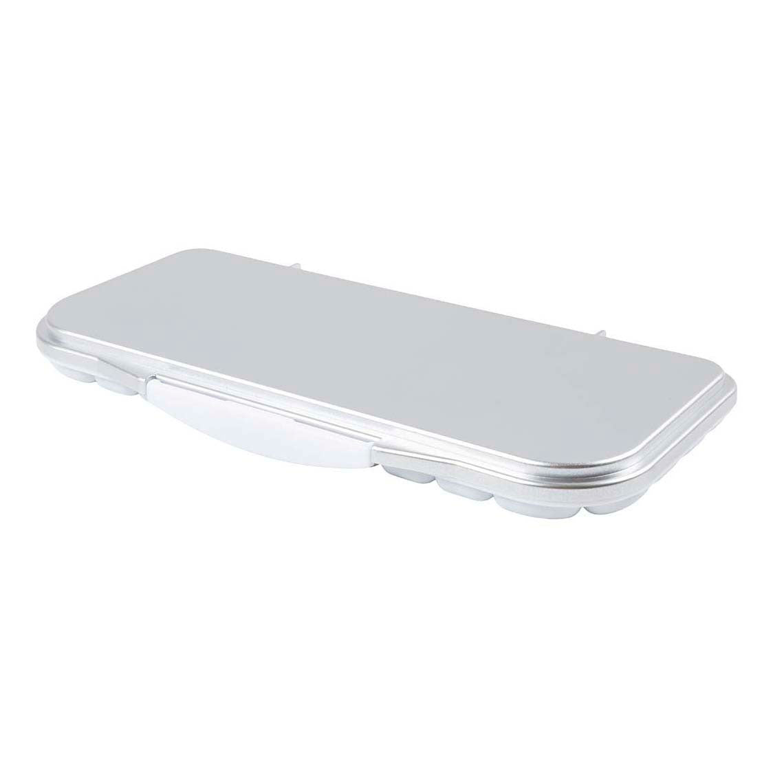 Creativ company palette de peinture avec couvercle, dimensions 27x12,7x2,3 cm, argent, blanc, 1 pièce