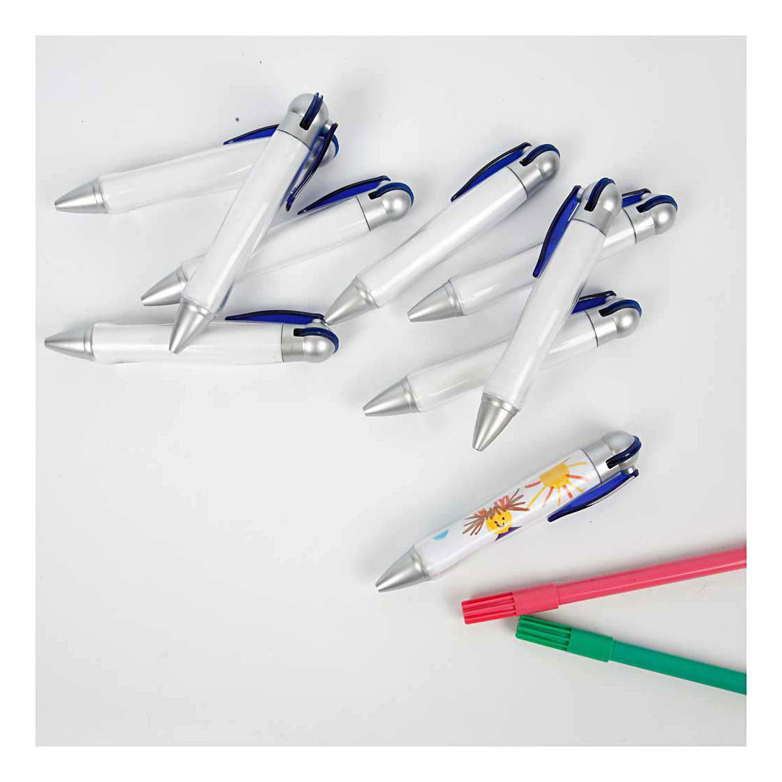 Stylos à bille promotionnels de la société Creativ, 10 pièces, 1 boîte