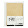 Cartes et enveloppes d'entreprise Creativ, format carte 10,5x15 cm, format enveloppe 11,5x16,5 cm, paillettes, 120+250 gr, or, 4 set 1 boîte
