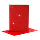 Cartes et enveloppes d'entreprise Creativ, format carte 10,5x15 cm, format enveloppe 11,5x16,5 cm, paillettes, 110+250 gr, rouge, 4 set 1 boîte