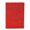 Cartes et enveloppes d'entreprise Creativ, format carte 10,5x15 cm, format enveloppe 11,5x16,5 cm, paillettes, 110+250 gr, rouge, 4 set 1 boîte