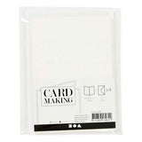 Cartes et enveloppes d'entreprise Creativ, format carte 10,5x15 cm, format enveloppe 11,5x16,5 cm, paillettes, 120+250 gr, blanc, 4 set 1 boîte - afbeelding 2
