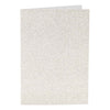 Cartes et enveloppes d'entreprise Creativ, format carte 10,5x15 cm, format enveloppe 11,5x16,5 cm, paillettes, 120+250 gr, blanc, 4 set 1 boîte