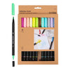 Marqueur aquarelle Creativ company, pastel, largeur de trait 2+4-8 mm, différentes couleurs, 12 pièces 1 boîte