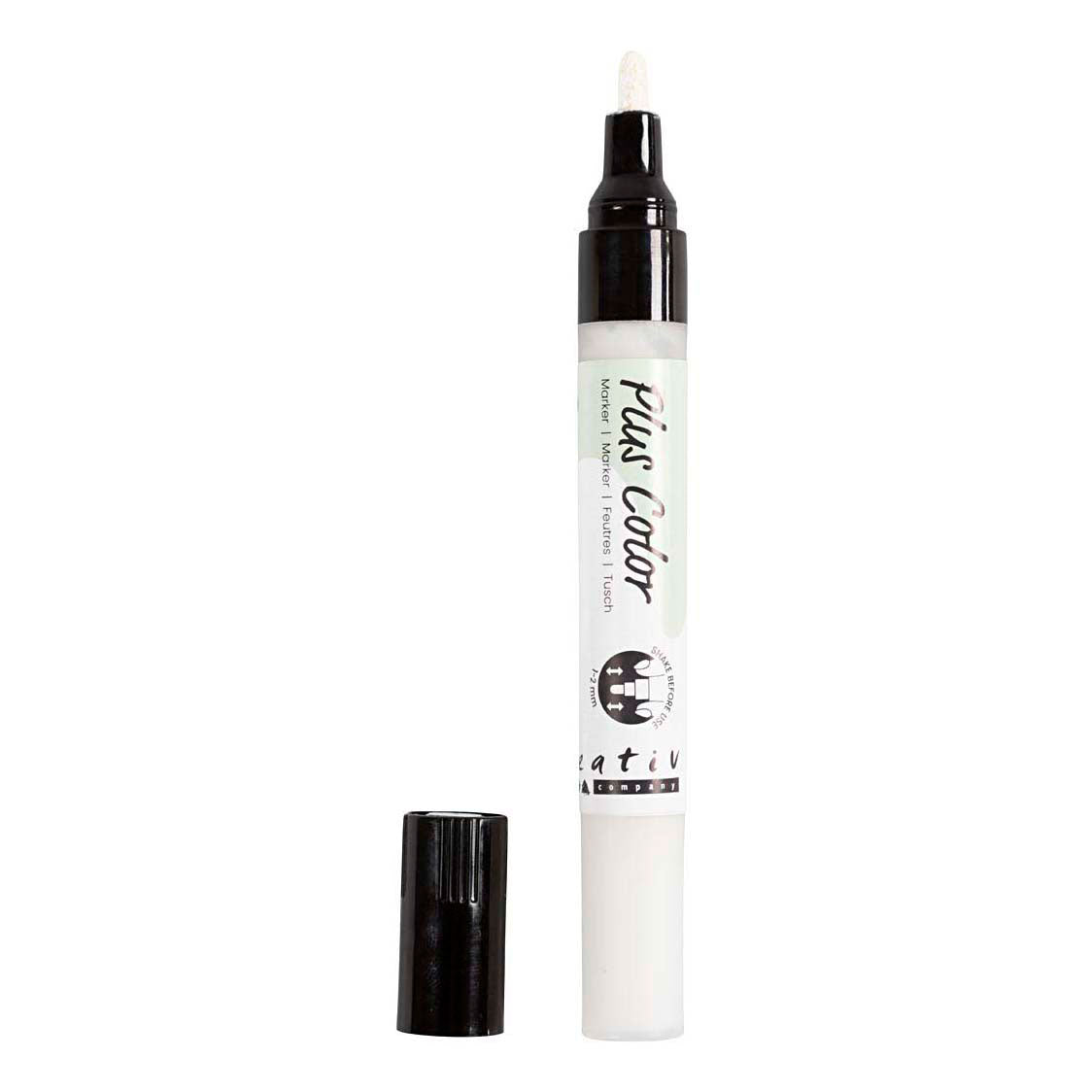 Marqueur de couleur Plus, l : 14,5 cm, largeur de trait 1-2 mm, blanc cassé, 5,5 ml, 1 pièce