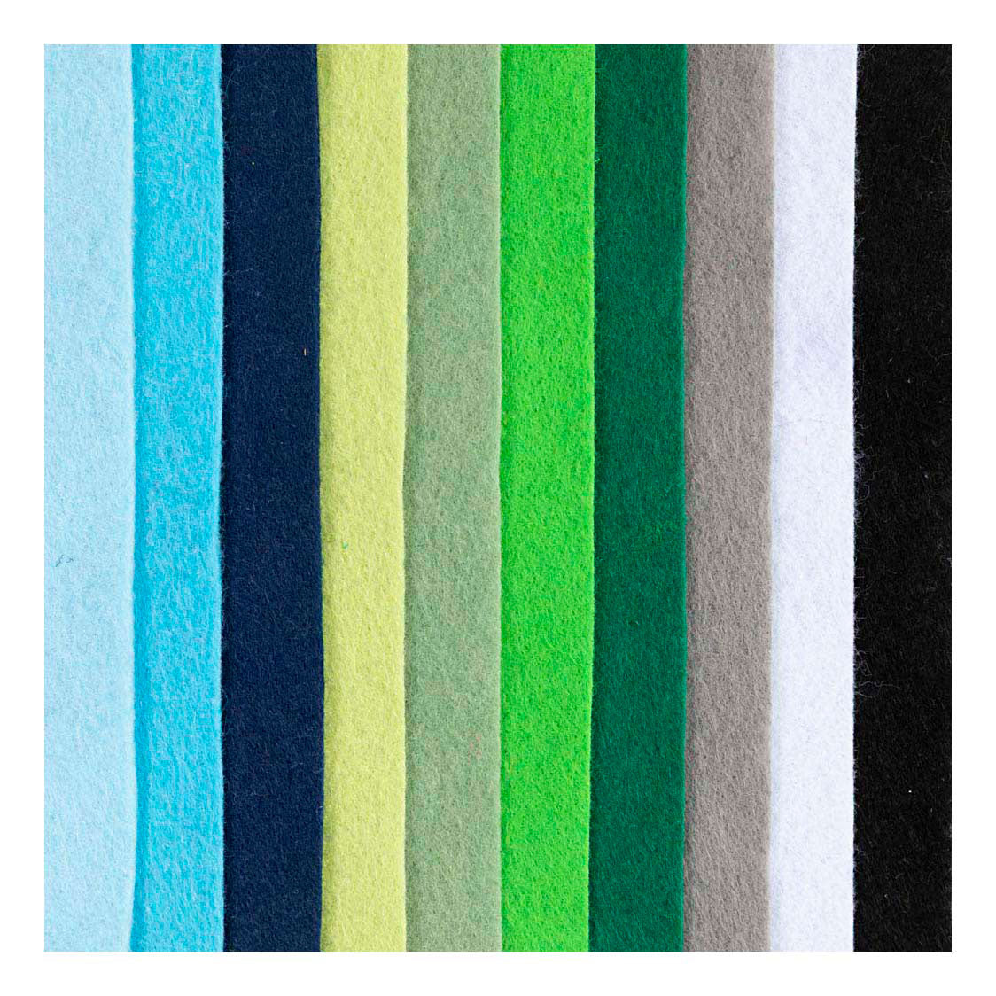 Creativ company hobby feutre, a4, feuille 210x297 mm, épaisseur 2 mm, harmonie bleu vert, 10 pièces 1 boîte